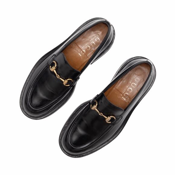 VTG GUCCI Tom Ford Era Black Leather Horsebit Loafers Old Money EU 41 US 8 D main image 7
